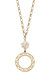 Emery Greek Keys Pendant & Pearl Cluster Necklace - Worn Gold
