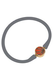 Enamel Basketball Silicone Bali Bracelet In Grey - Grey