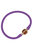 Enamel Football Silicone Bali Bracelet In Purple - Purple