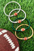 Enamel Football Silicone Bali Bracelet In Silver