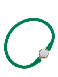 Enamel Golf Ball Silicone Bali Bracelet In Green - Green