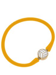 Enamel Volleyball Silicone Bali Bracelet In Cantalope - Cantalope