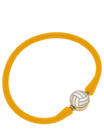 Canvas Style Enamel Volleyball Silicone Bali Bracelet In Cantalope product