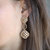 Ennis Quilted Metal Diamond Drop Earrings