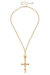 Estella Bamboo Cross Pendant Necklace