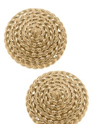 Ethel Rope Coil Earrings - Worn Gold