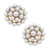 Everly Pearl Cluster Stud Earrings - Ivory