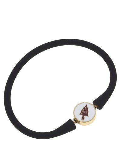 Canvas Style Florida State Seminoles Enamel Silicone Bali Bracelet In Black product