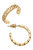 Gabby Greek Keys Hoop Earrings - Worn Gold