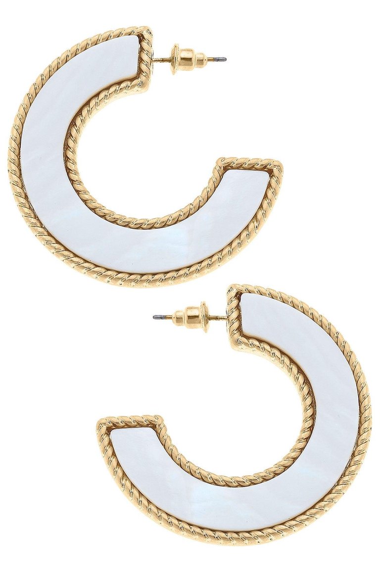 Gemma Hoop Earring - Mother Of Pearl