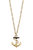 Georgia Anchor Pendant Necklace - Worn Gold