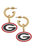 Georgia Bulldogs Enamel Drop Hoop Earrings - Black And Red