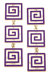 Gretchen Game Day Greek Keys Linked Enamel Earrings In Purple - Purple