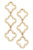 Gretchen Greek Keys Clover Linked Earrings - Worn Gold 