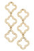 Gretchen Greek Keys Clover Linked Earrings - Worn Gold 
