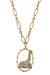 Gwen Giraffe Pendant Necklace - Worn Gold