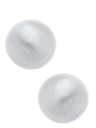 Hailey Stud Earrings In Satin Silver - Satin Silver