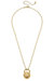 Halle Pendant Necklace in Worn Gold