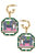 Honor Enamel Elephant & Bamboo Earrings - Green/Pink
