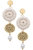 Ivy Wicker & Pearl Statement Earrings in Natural - Natural