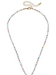 Jane Macaroon Pearl Beaded Children's Necklace - Purple