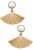 Jemma Pearl-Top Fan Drop Earrings in Worn Gold - Worn Gold