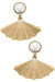 Jemma Pearl-Top Fan Drop Earrings in Worn Gold - Worn Gold
