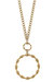 Jenny Bamboo Long Pendant Necklace in Worn Gold - Worn Gold