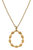 Jenny Bamboo Teardrop Necklace in Worn Gold - Worn Gold