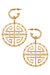 Jenson Greek Keys Statement Earrings - Worn Gold