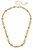 Jules Bamboo & Ball Bead Necklace in Worn Gold - Worn Gold