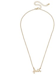 Julia Faith Delicate Chain Necklace - Worn Gold