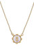 Juliette Mother of Pearl Scalloped Initial Necklace - Worn Gold