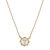 Juliette Mother of Pearl Scalloped Initial Necklace - Worn Gold