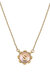 Juliette Mother of Pearl Scalloped Initial Necklace - Worn Gold