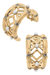 Kat Bamboo With Pearl Detail Hoop Earrings - Worn Gold
