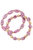 Katherine Chinoiserie and Ball Bead Bracelets in Pink and White - Set of 2 - Pink/White