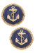 Kathleen Enamel Anchor Statement Stud Earrings In Navy - Navy