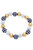 Katie Nautical Ceramic Ball Bead Stretch Bracelet - Navy/White