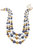 Kimberly Nautical Ceramic Layered Statement Necklace - Navy/White