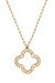 Kristin Greek Keys Clover Pendant Necklace - Worn Gold