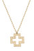 Kristin Greek Keys Cross Pendant Necklace - Worn Gold