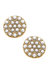 Laurel Pearl Studded Stud Earring in Ivory -  Ivory