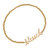Leah Blessed Ball Bead Stretch Bracelet - Worn Gold