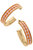 Libby Gingham Hoop Earrings - Orange