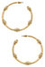 Lilith Beehive Hoop Earrings - Worn Gold