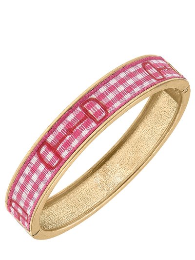 Canvas Style Lindsey Gingham Horsebit Bangle in Pink product