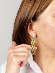 Linked Holly Enamel Drop Earrings