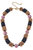 Lorelei Pink & White Chinoiserie & Painted Wood Statement Necklace - Navy