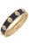 Louise Enamel Lion Head Hinge Bangle - Navy